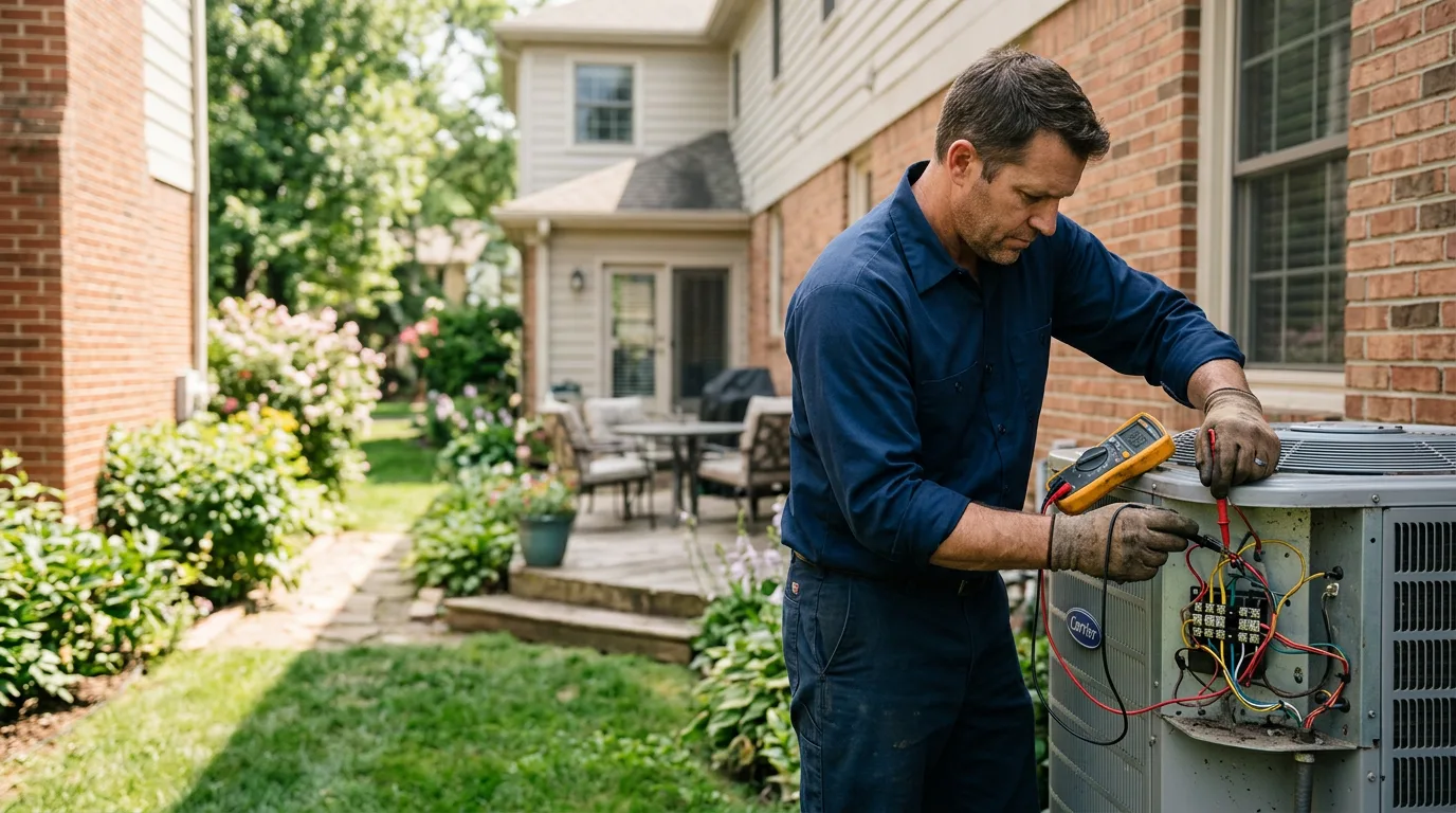 HVAC technician working near North Bangor, NY